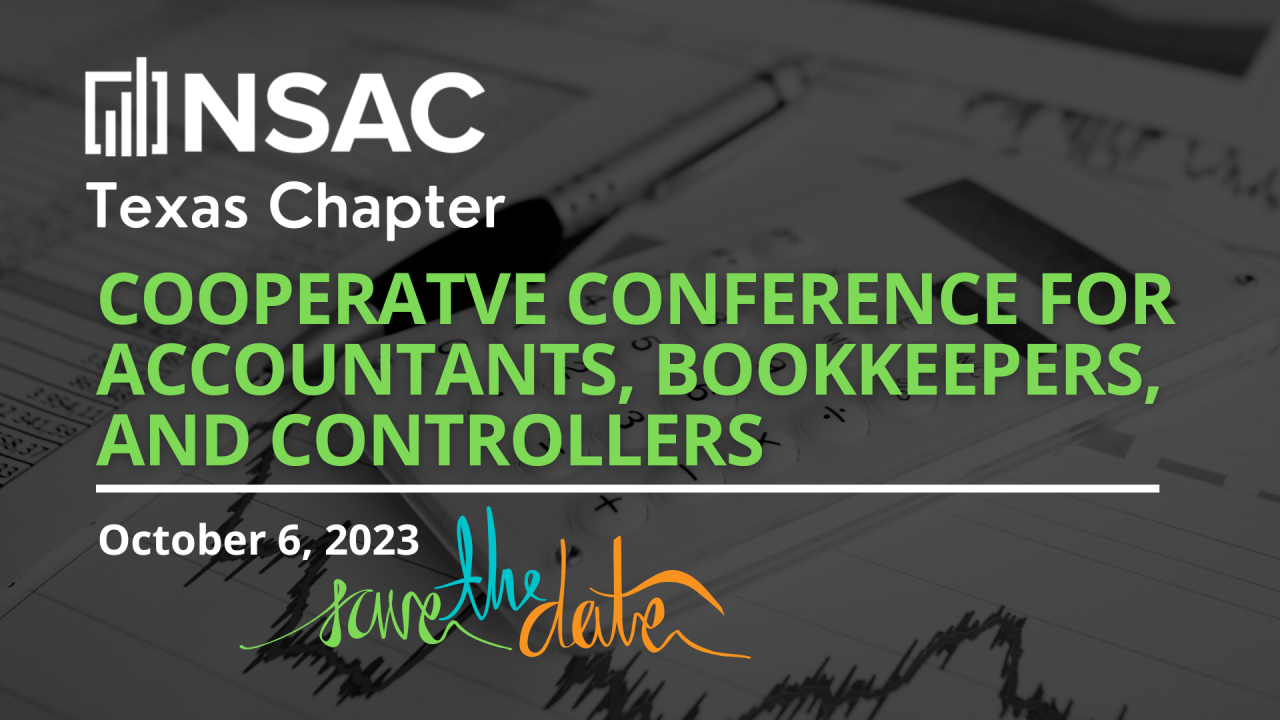 NSAC Texas Chapter: The Cooperative Conference for Accountants, Bookkeepers and Controllers