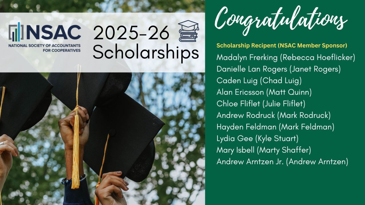 NSAC Congratulates 2025-2026 SCHOLARSHIP RECIPIENTS!