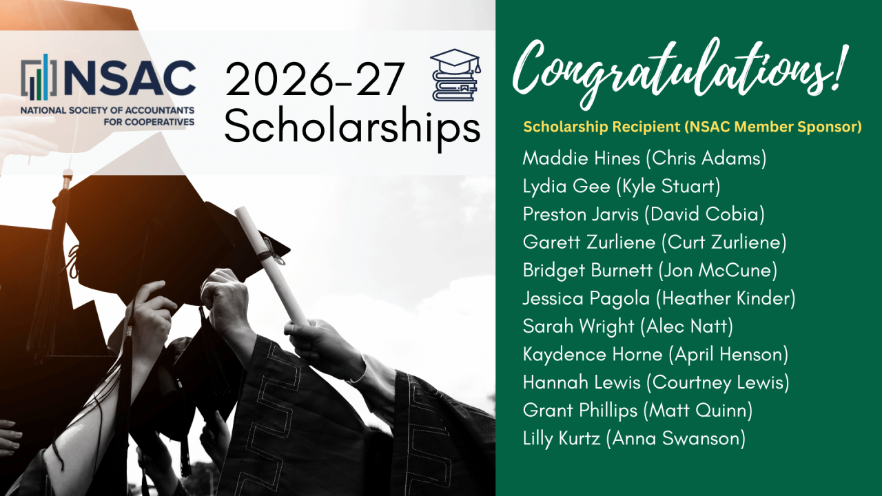 NSAC Announces 2026&ndash;2027 Scholarship Recipients