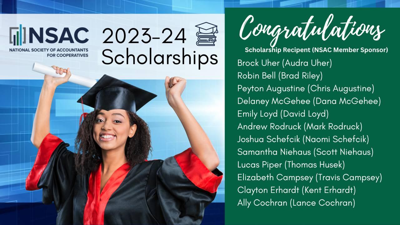 NSAC Congratulates 2023-2024 SCHOLARSHIP RECIPIENTS!