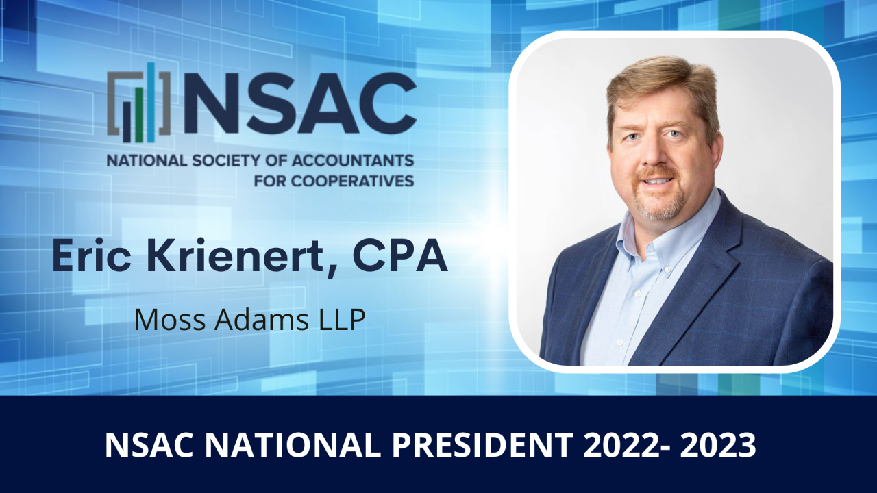 NSAC Welcomes New President Eric Krienert for 2022-2023 Term