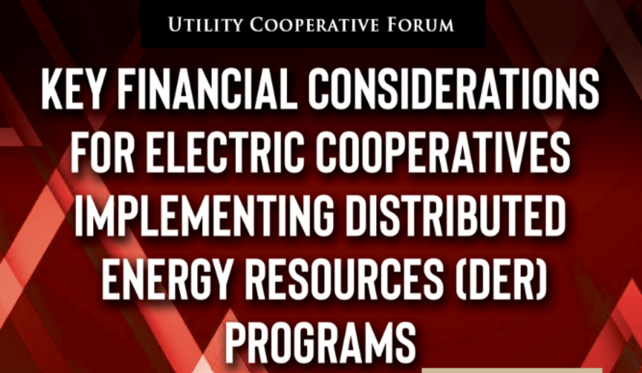 Key Financial Considerations for Electric Cooperatives Implementing Distributed Energy Resources (DER) Programs