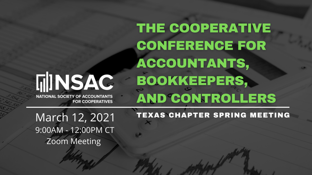 Texas Chapter: The Cooperative Conference for Accountants, Bookkeepers, and Controllers