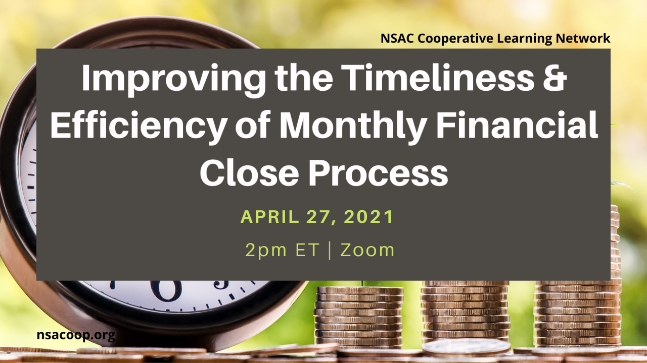 Improving the Timeliness & Efficiency of Monthly Financial Close Process