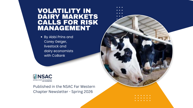 Volatility in Dairy Markets Calls for Risk Management