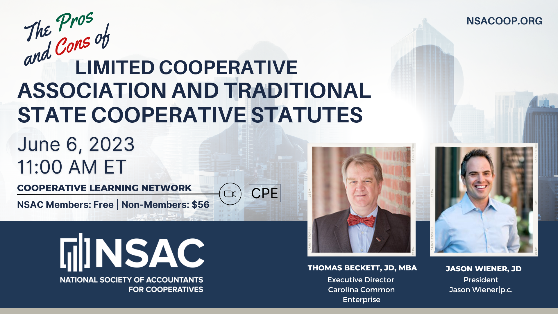 The Pros and Cons of Limited Cooperative Association and Traditional State Cooperative Statutes