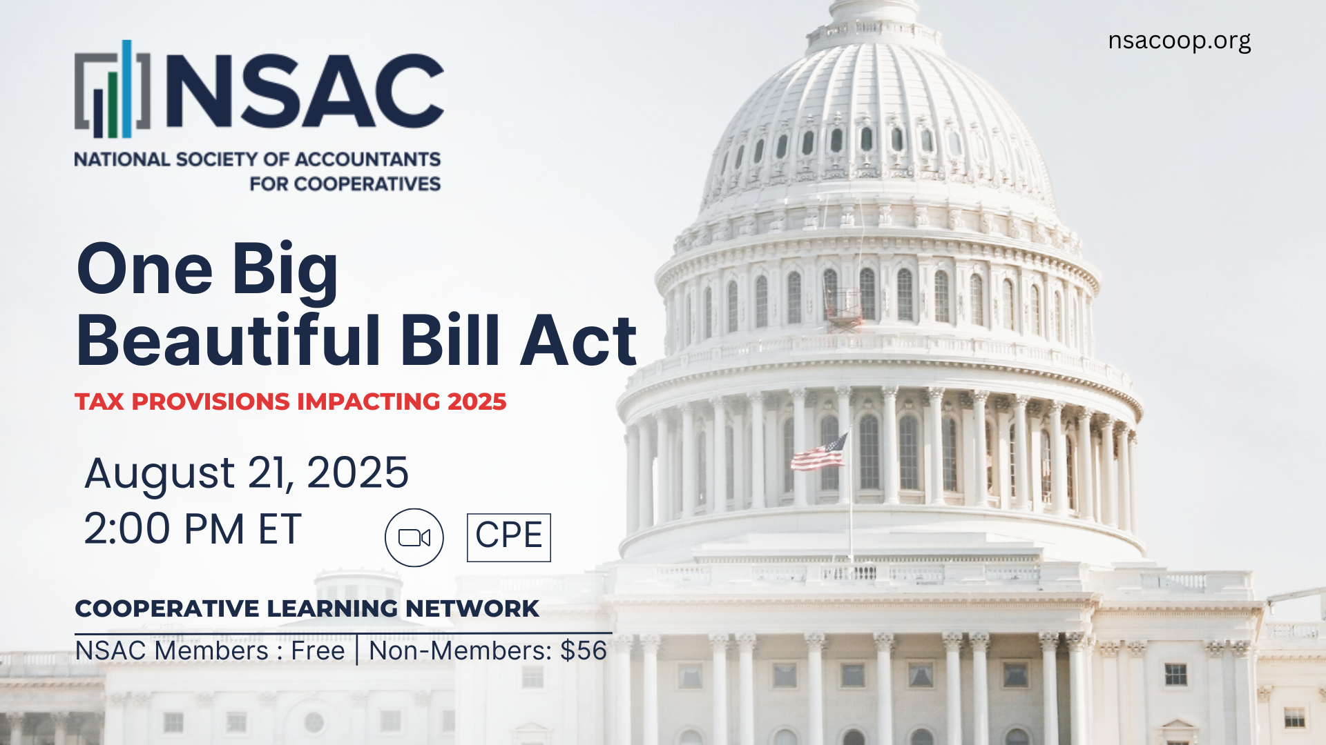 One Big Beautiful Bill:  Tax Provisions impacting 2025