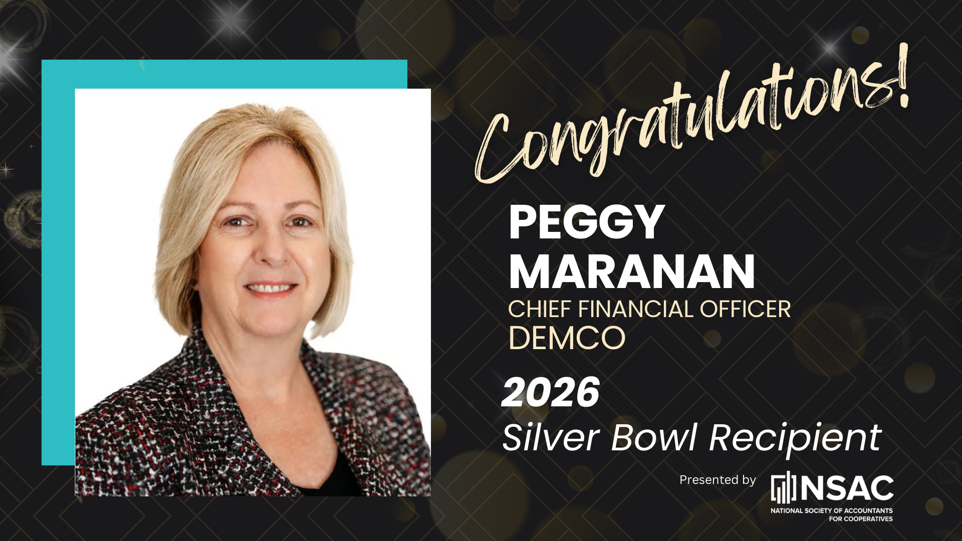 National Society of Accountants for Cooperatives Announces Peggy Maranan as 2026 Silver Bowl Award Recipient